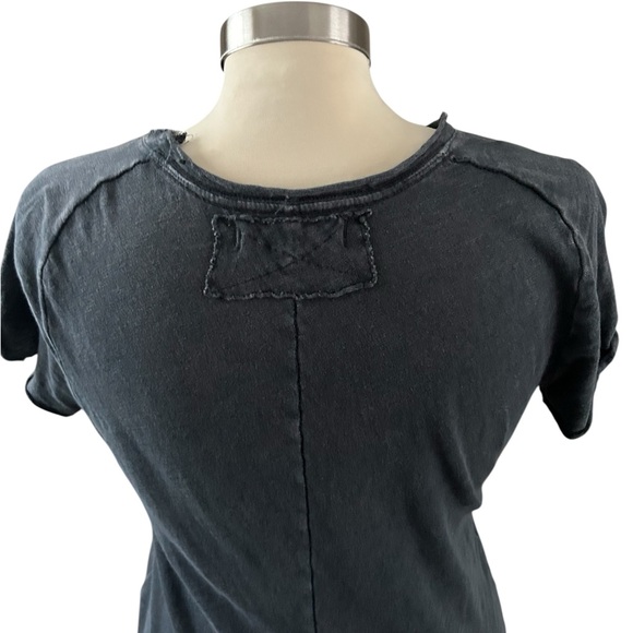 Free People We the Free Be My Baby Short Sleeve Ruffled Hem Top - Picture 3 of 5